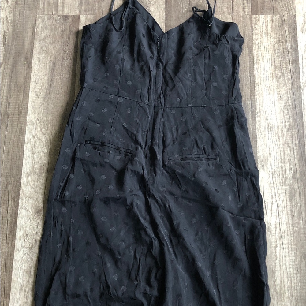 Anthropologie The Essential JumpSuit Black Polka Dots 2 - Picture 9 of 10